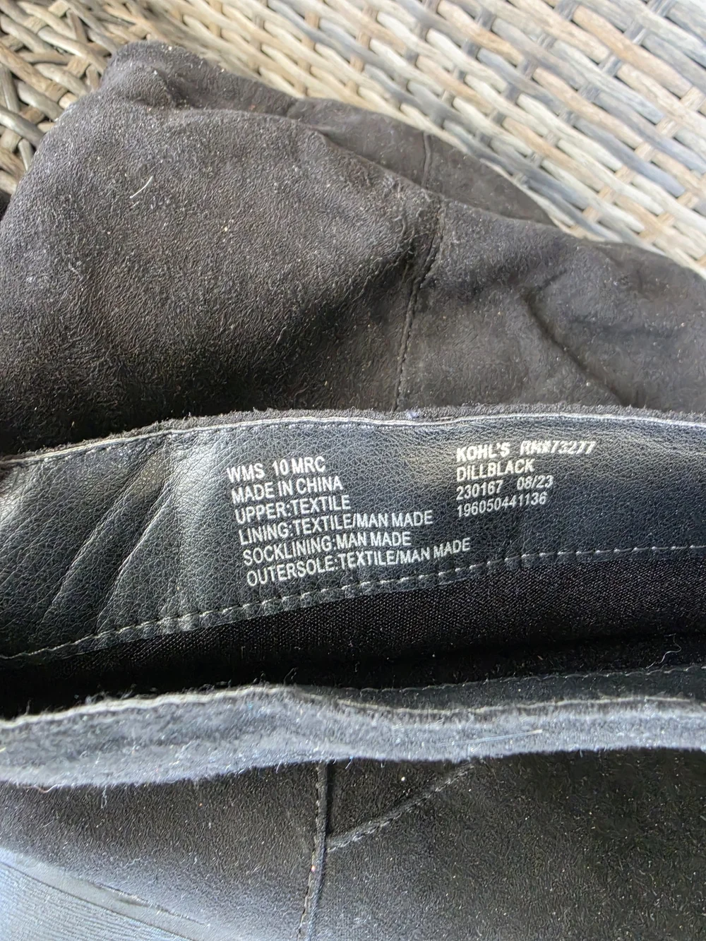 Kohl's Black Suede Boots with Side Zip